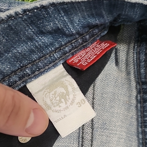 Diesel Denim Blue Straight Leg Jeans Vintage 00s - Picture 5 of 9